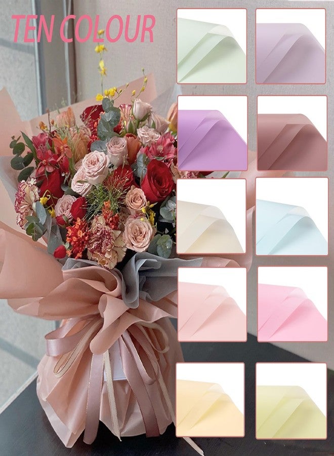 DNSGOOR 548Pcs Flower Wrapping Paper Kit with 200Sheets Waterproof Bouquet Wrapping Paper Decor Crowns 3D Butterfly Bouquet Pins Ribbons for Valentines Graduation Birthday Home Party - Image 3